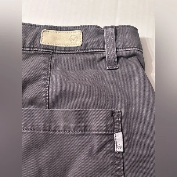 AG Adriano Goldschmied Fiona Trouser High-Rise Barrel Sulfur Misty Grey Size 32 - Picture 6 of 9